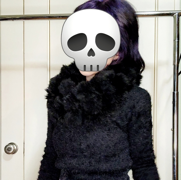 Rabbit Fur Cowl Neck Warmer Scarf - Picture 4 of 4